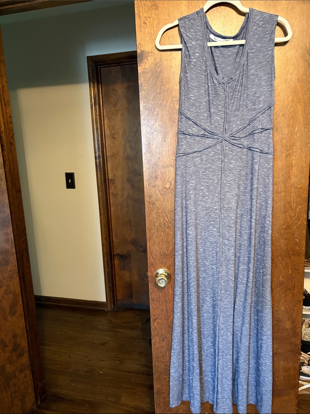 Max Studio Blue Heathered Sleeveless Maxi Dress